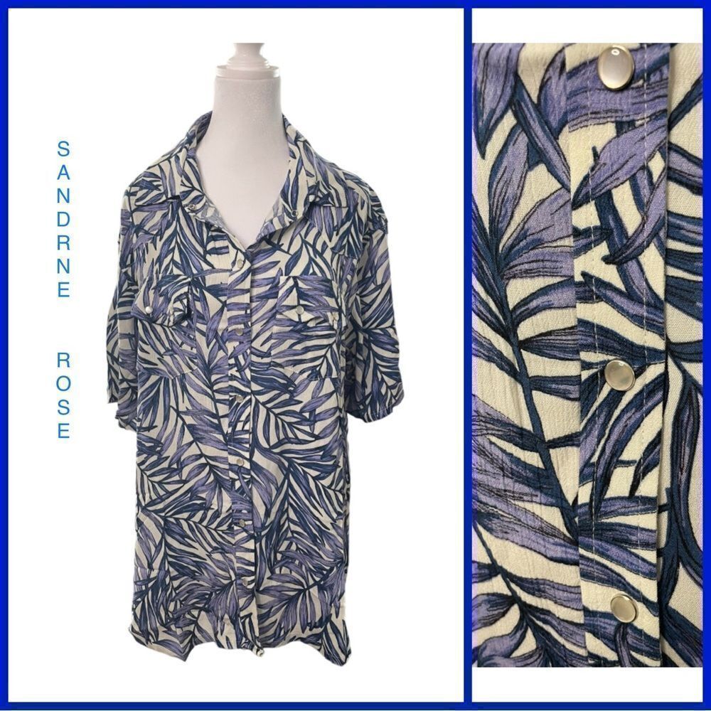 FREE‎ PEOPLE X SANDRINE ROSE TROPICAL WESTERN BOHO STYLE SHIRT